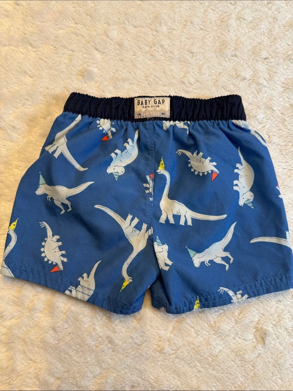 GAP Blue Dinosaur Party Toddler Swim Shorts